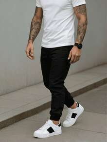 2PCS Pantalón Jogger Cargo para Hombre Casual, Urbano y Cómodo con Bolsillos Laterales Funcionales - SET1 - Ver 5