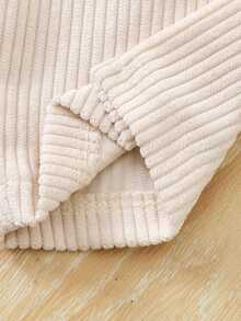 SHEIN Vintaside Kids Baby Girls' Fashion Corduroy Bow Pants, Casual Trousers For Spring, Autumn & Winter - Multicolor - View 6