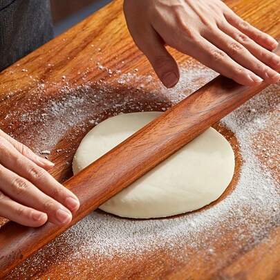 1pc Wooden Rolling Pin, Assorted Size Rolling Pin For Dough, Pasta, Pie Crust