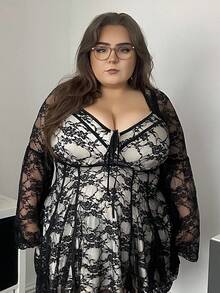 Hourglow Ropa de otoño para mujer, mono de manga larga de unicolor casual de talla grande para invierno - Negro - Ver 4