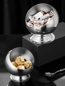 Cirelle Stainless Steel Serving Bowl - With Stable Base For Dates, Nuts & Dips, Modern Prep Bowl For Home & Restaurant Hospitality - Multicolor - View 4