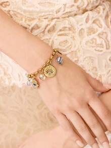 MOTF PREMIUM VÒNG TAY MẶT DÂY CHUYỀN HÌNH TRÁI TIM VÀ MẮT ÁC THỜI TRANG TINH TẾ - Nhiều màu - Xem 4