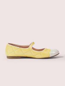 CUCCOO DOLLMOD Women's Contrast Color Buckle Design Casual Everyday Fashion Loafers For Christmas - Yellow - View 10