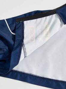 ROMWE Street Life Vintage Motorcycle Racing Cropped Vest Top - Navy Blue - View 5