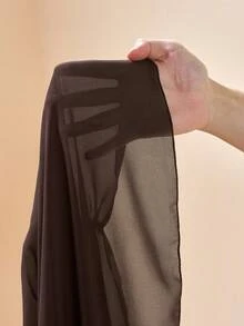 Zivah-F New Women's Elegant Casual Vacation Draped Rust Red Short Beach Cover-Up - Brown - View 9