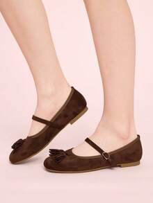 CUCCOO DOLLMOD Women's Casual Comfortable Slip-On Flats - Coffee Brown - View 3