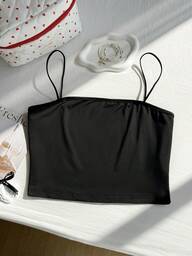 Plus Solid Crop Cami Top