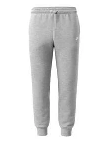Nike Club Men's Terry Joggers Grey - Dk Grey Heather/Lt Smoke Grey/White - View 1