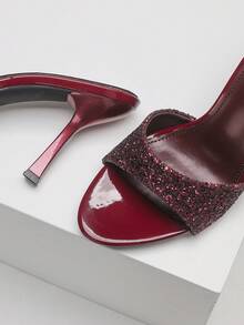 CUCCOO SZL Women's Fashionable And Elegant High Heel Sandals, Summer For Christmas Valentine's Day - Burgundy - View 6