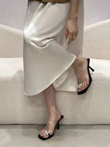 女士高跟凉鞋 - 黑色 - 查看 3