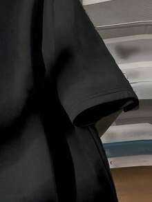 Tween Boy Casual Minimalist, Fashion Classic, Cool Style, Number 67, Football Element, 6&7, Cartoon Pattern Short Sleeve T-Shirt, Suitable For Spring And Summer - Black - View 6