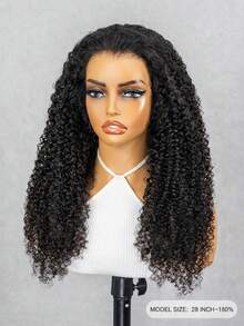ALL READY WIG Wear & Go Kinky Curly Invisi Draw-Strings 360 Lace Fronte Grateless Human Hair Vig Bleached Knotes Pre-Pleed Hairline 180% Trafficly 14-16 Bob Ings 18-26 Ing Virgin Human Hair Natural Color Christmas Gifts Fast Shipping Daily Using Travel Wig - SNatural - 查看 2