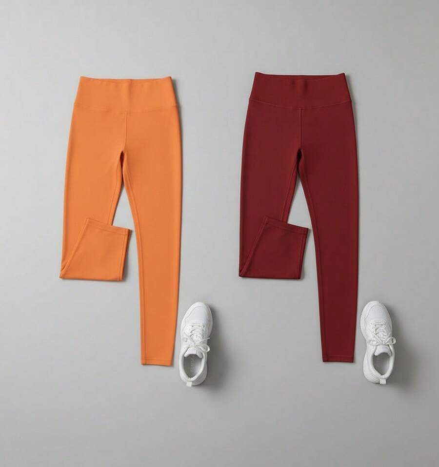 Women Leggings - Naranja Rojo - View 1