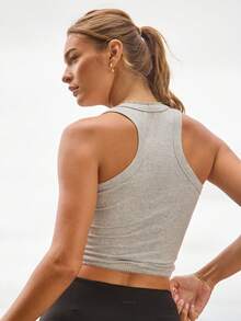 Aralina Women's Casual Chic Tank Top With Picot Trim Around Neckline And Hem Perfect For Summer And Beach Outfits - Grey - View 2