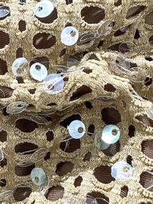 Swim SXY 闪亮纹理挂脖三角罩杯比基尼上衣，性感泳装，适合海滩度假，春夏款 - 彩色 - 查看 5