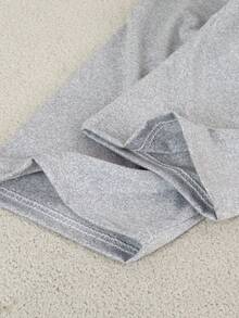 2pcs Teenage Boys' Casual Text Graphic Print Raglan Sleeve Short Sleeve Top And Pants Pajama Set - Light Grey - View 7