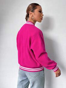 RED MARINE Women Coats - 玫瑰紅 - 查看 2