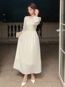DAZY Đầm dài nữ, đầm hè nữ, đầm maxi. - trắng - Xem 3