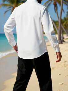 Manfinity Dauomo Men's Minimalist Urban Fitted Shirt Set - Multicolor - View 2