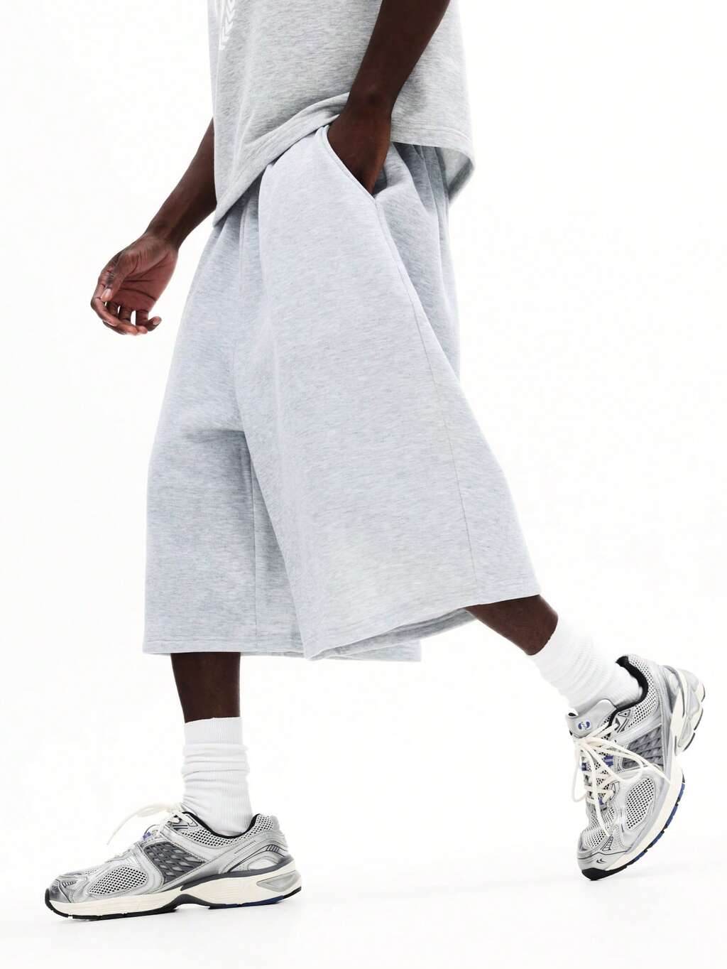 SUMWON Relaxed Fit Heathered Sweatpants With Elastic Waistband And Ribbed Cuffs For Loungewear And Casual Comfort Daily Wear