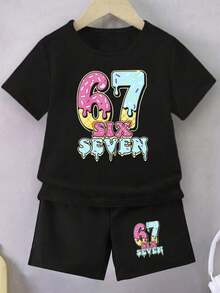 Bộ áo thun tay ngắn Young BoyBasic + quần short đen - Nhiều màu - màu đen - Xem 6