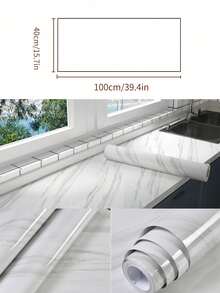 1 Roll Self Adhesive Marble Pattern Paper 40cmx1m 40cmx2m Waterproof Oilproof Heat Resistant Peel Stick Wallpaper For Kitchen Cabinet Countertop Furniture DIY Renovation Decor - Apricot - View 8