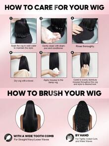 ALL READY WIG 隐形抽绳水波纹360蕾丝无胶佩戴式真人发假发，14-26英寸，预先拔毛漂白发结，180%密度，自然色，圣诞节假发，节日礼物，快速发货，日常佩戴，旅行度假派对假发，女士假发 - SNatural - 查看 18