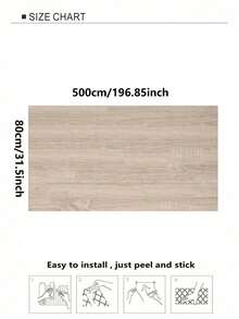 1 Roll Wood Grain Peel And Stick Wallpaper Self Adhesive Rustic Removable Contact Paper Plank For Countertop Cupboard Cabinets Table Room Wardrobe Vinyl Film Renovation Wall Sticker - Mustard Yellow - View 12