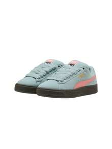 Puma Suede XL Kids Trainers Mint / Pink 396577 - Blue - View 4