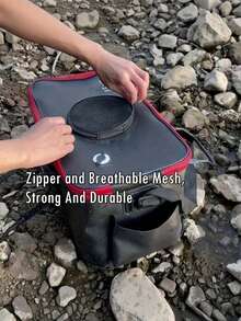 1pc Portable EVA Fishing Bag, Collapsible Fishing Bucket, Live Fish Box, Camping Water Container, Fishing Tackle Storage Bag, Multi-Functional Folding Fish Bucket Without Pump - Black - View 6