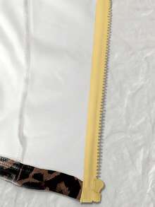 Rovax 2pcs Women Striped, Leopard Print, Heart Pattern Lightweight Jacket, Casual Street Style Zip-Up Long Sleeve Coat, Autumn - Multicolor - View 3