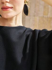 Airaco Selendang Wanita Gaya Kasual yang Dapat Dilepas - Hitam - View 6