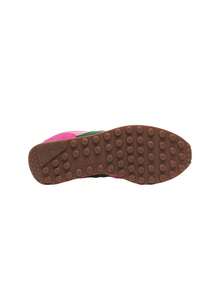 Saucony Jazz Original Suede Nylon Lace Up Women's Trainer White / Red S70884 - Pink/Forest - View 3