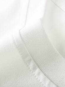 Moda nuevos modelos hombre camiseta manga corta diseño versátil suéter casual camiseta cuello redondo hombre tops - Blanco - Ver 4