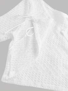 SHEIN Girlism Bộ đồ nữ tuổi teen gồm áo khoác tay loe họa tiết jacquard và váy slip họa tiết hoa nhí, phong cách ngọt ngào, giản dị và thanh lịch. - Màu xanh lam - Xem 10