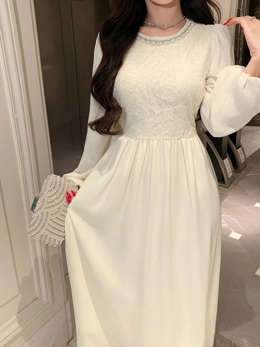 DAZY Đầm dài nữ, đầm hè nữ, đầm maxi. - trắng - Xem 1