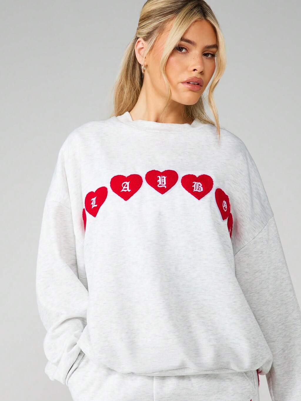 Missguided x Playboy Felpa oversize con applicazione a forma di cuore