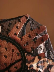 Cheetah Print Spaghetti Strap Backless Sexy Dress - Multicolor - View 5