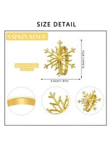 5Pcs Christmas Metal Christmas Tree Snow Napkin Buckle, Hotel Table Napkin Ring - Multicolor - View 2