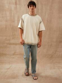 SHUZIA Men's Textured Dark Grey Slide Sandals, Anti-Slip, Comfortable, High-End Feeling Holiday Vacay Vibe For Spring Spring Break Easter Mother's Day Present For Christmas - Grey - View 5