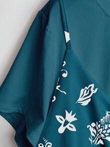 GlowEve CURVE 大码女式夏季印花短袖T恤 - 彩色 - 查看 5