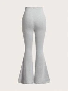 SHEIN EZwear 3件套女士高腰紧身喇叭裤套装，适合春、秋、冬三季穿着。 - 彩色 - 查看 6