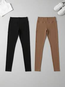 Women Leggings - Negro Cafe - View 2