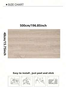 1 Roll Wood Grain Peel And Stick Wallpaper Self Adhesive Rustic Removable Contact Paper Plank For Countertop Cupboard Cabinets Table Room Wardrobe Vinyl Film Renovation Wall Sticker - Mustard Yellow - View 10