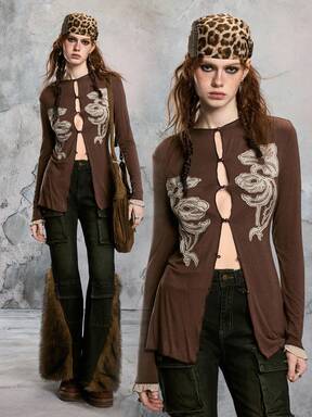 Fairycore Withered Flower Sexy Women Top