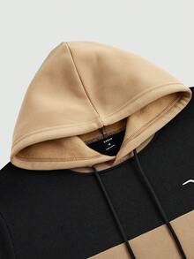 Manfinity Homme Sudadera con capucha casual de hombre con color de contraste - Multicolor - Ver 4