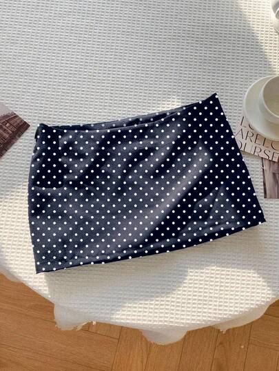 Comfortcana 女士时尚性感波点印花迷你裙