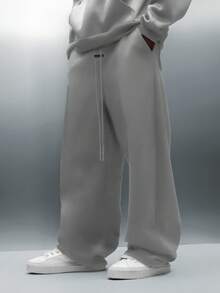 PLAYBOY X SUMWON Pantalon de survêtement super large avec taille à cordon et détails de poche arrière pour un confort casual quotidien - Gris - Voir 3