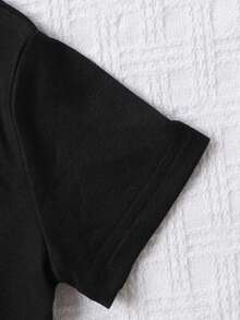 Bộ áo thun tay ngắn Young BoyBasic + quần short đen - Nhiều màu - màu đen - Xem 5