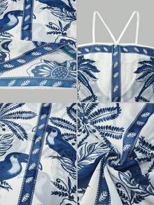 Swim Oasis 女士沙滩度假休闲印花吊带罩衫 - 彩色 - 查看 5
